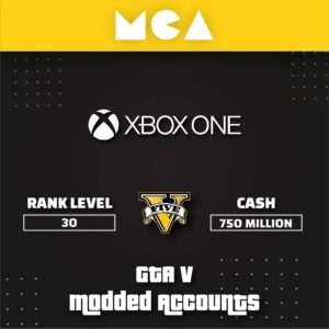 XBOX ONE GTA V ONLINE MODDED ACCOUNT WITH 750 MILLION in CASH + CARS & RP LEVEL 30