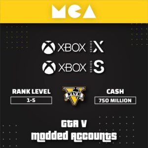 XBOX SERIES X/S GTA V ONLINE MODDED ACCOUNT WITH 750 MILLION in CASH + CARS & RP LEVEL 1-5